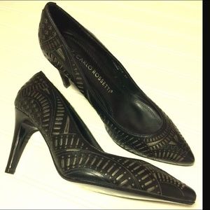 Carlo Rossetti Sexy Club High Heel Shoes Black 7.5